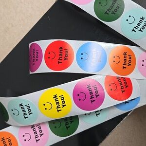 Colorful Thank You Sticker 20 Piece Ct Sell Reseller Teacher Color Smile